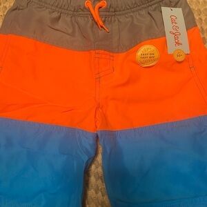 BOY’S 8-10 Swimming Shorts w/ Drawstring NWT Beach Summer Vacation Pool